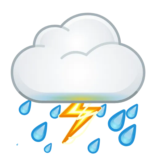 ⛈ Эмодзи «Снеговик» для Telegram