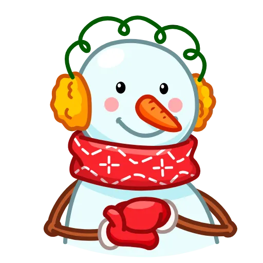 😍 Эмодзи «Снеговик» для Telegram