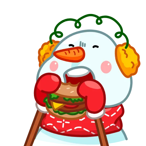 😋 Эмодзи «Снеговик» для Telegram