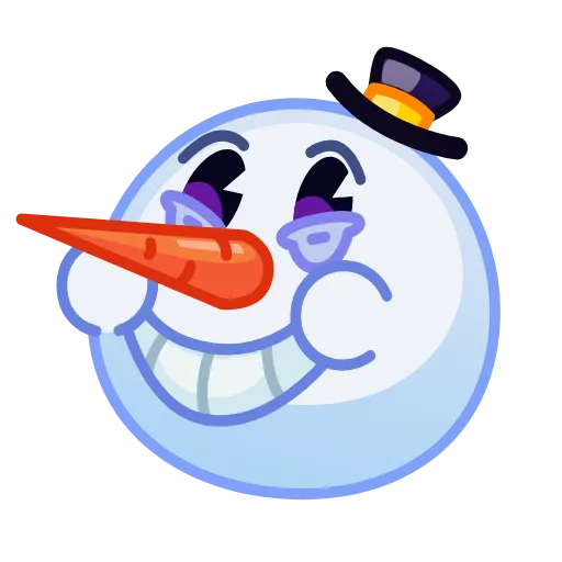 😁 Эмодзи «Снеговик» для Telegram
