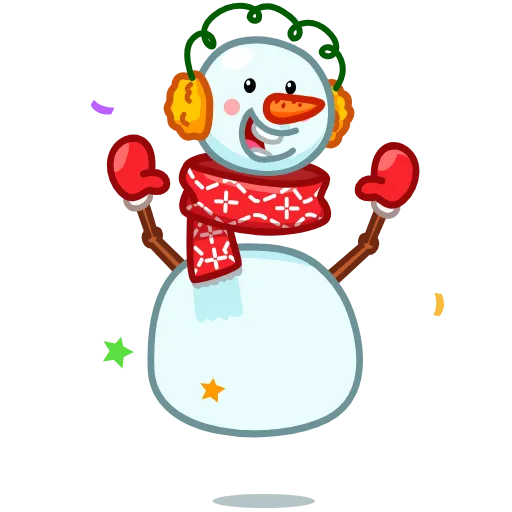 🥳 Эмодзи «Снеговик» для Telegram