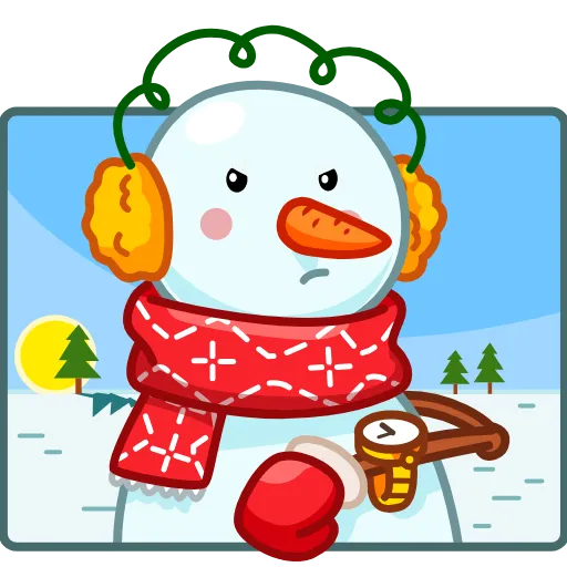 🌞 Эмодзи «Снеговик» для Telegram