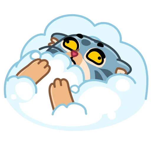 😵 Стикер «Snow Manul» для Telegram