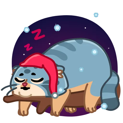 😴 Стикер «Snow Manul» для Telegram