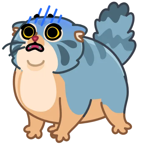 😨 Стикер «Snow Manul» для Telegram