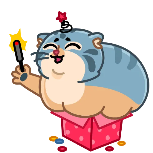 🥳 Стикер «Snow Manul» для Telegram