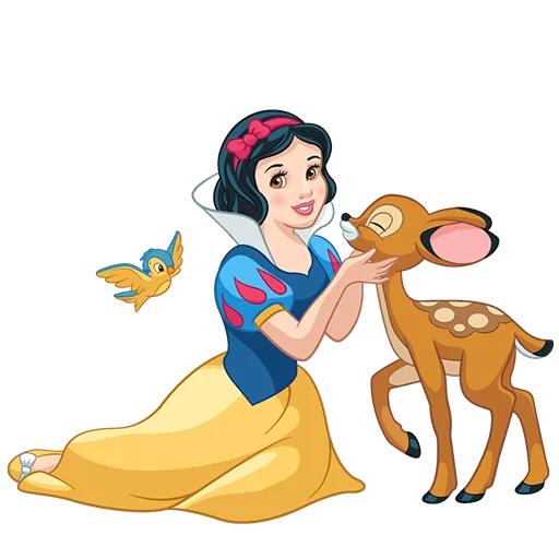 🤗 Стикер «Белоснежка и семь гномов Без Текста» для Telegram