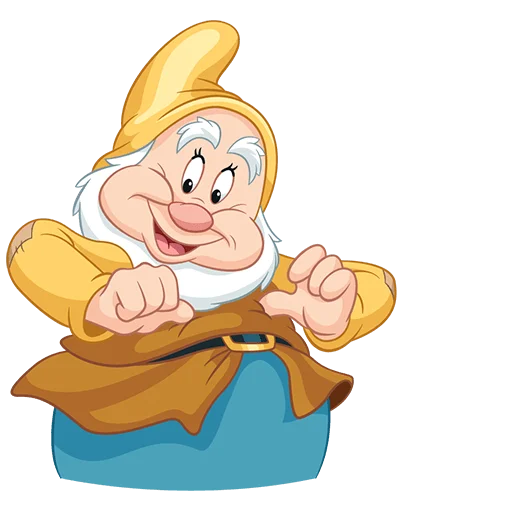 🤗 Стикер «Белоснежка и семь гномов Без Текста» для Telegram