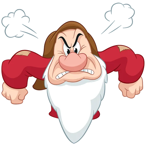 😤 Стикер «Белоснежка и семь гномов Без Текста» для Telegram