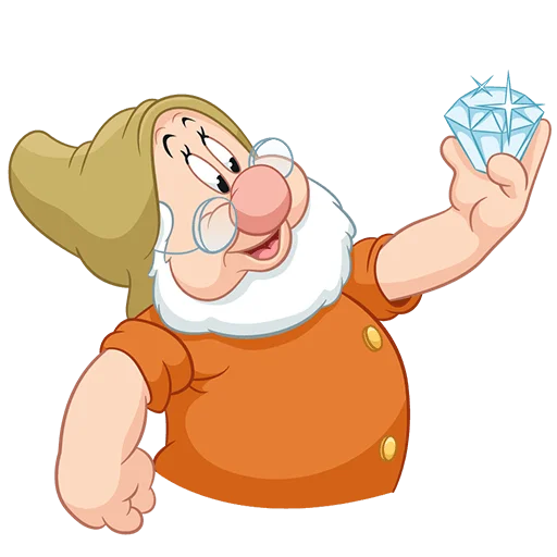 💎 Стикер «Белоснежка и семь гномов Без Текста» для Telegram