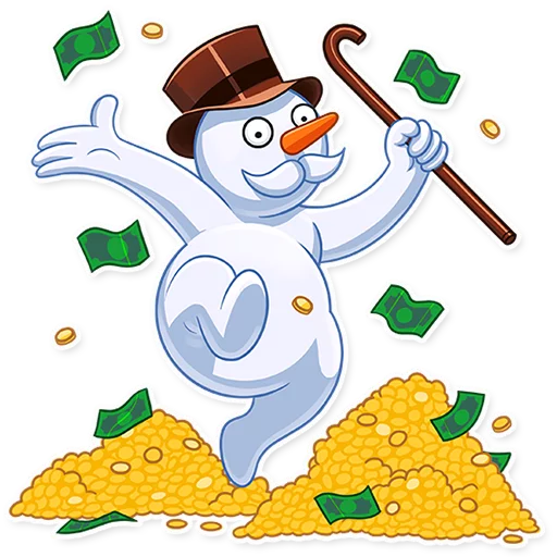 🤑 Стикер «Snowy Buddy» для Telegram
