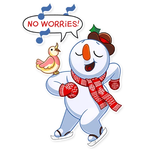 🕺 Стикер «Snowy Buddy» для Telegram