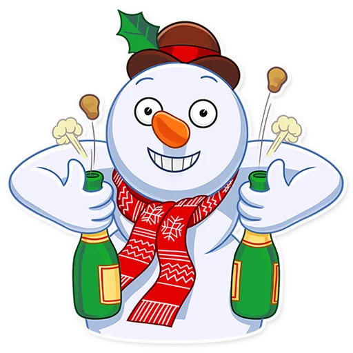 🍾 Стикер «Snowy Buddy» для Telegram