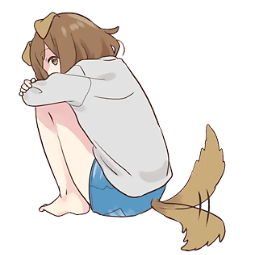 😒 Стикер «Собака-тян» для Telegram