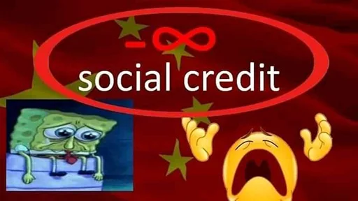 🧽 Стикер «China Social Credits 【﻿Ｔｉａｎａｎｍｅｎ １９８９ Ｅｄｉｔｉｏｎ】» для Telegram