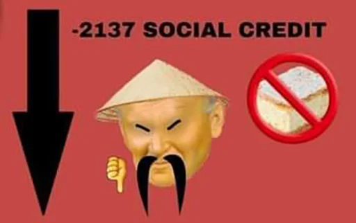 👨‍🦳 Стикер «China Social Credits 【﻿Ｔｉａｎａｎｍｅｎ １９８９ Ｅｄｉｔｉｏｎ】» для Telegram