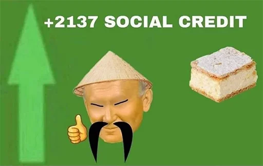 🤤 Стикер «China Social Credits 【﻿Ｔｉａｎａｎｍｅｎ １９８９ Ｅｄｉｔｉｏｎ】» для Telegram