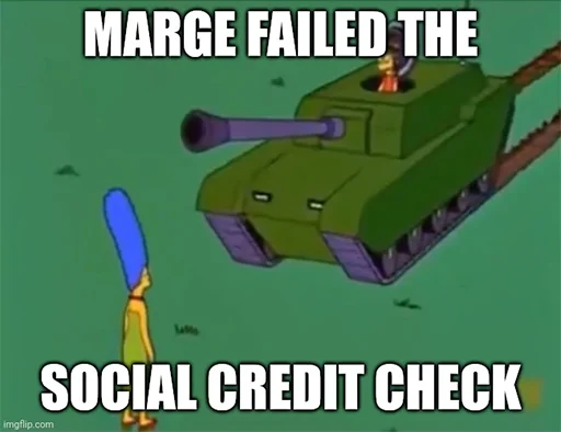 🪖 Стикер «China Social Credits 【﻿Ｔｉａｎａｎｍｅｎ １９８９ Ｅｄｉｔｉｏｎ】» для Telegram