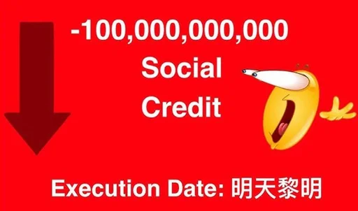 😬 Стикер «Social credit china» для Telegram