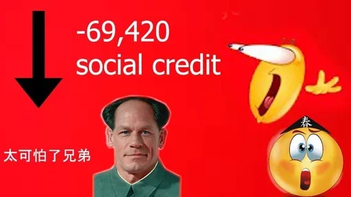 😨 Стикер «Social Credit» для Telegram