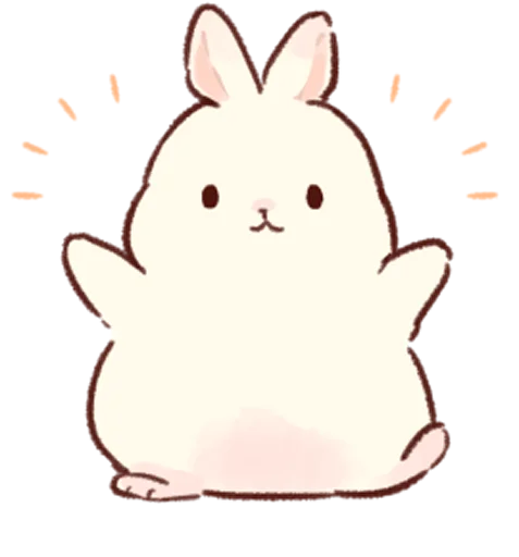 Стикерпак Soft and cute rabbits для Telegram
