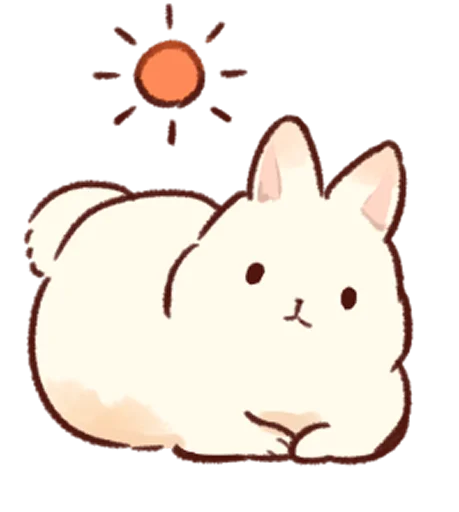☀️ Стикер «Soft and cute rabbits» для Telegram