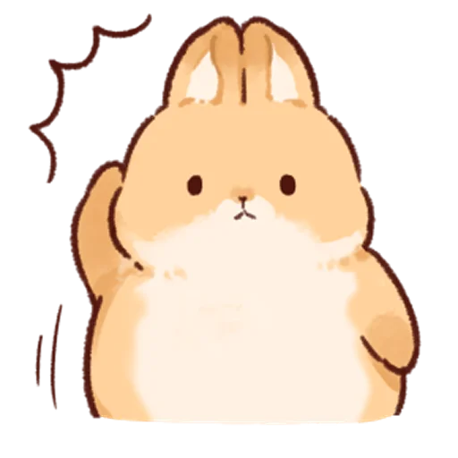 😐 Стикер «Soft and cute rabbits» для Telegram