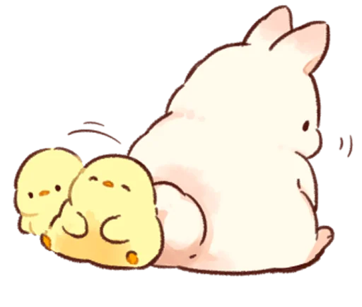 😄 Стикер «Soft and cute rabbits» для Telegram