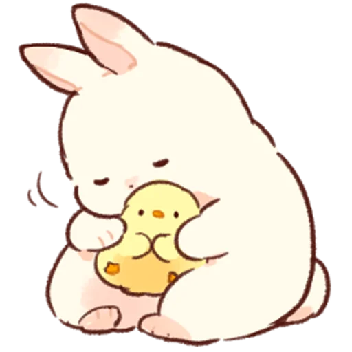 💖 Стикер «Soft and cute rabbits» для Telegram