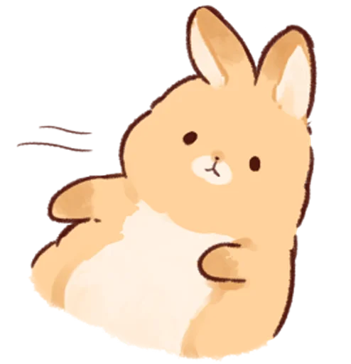 🐰 Стикер «Soft and cute rabbits» для Telegram