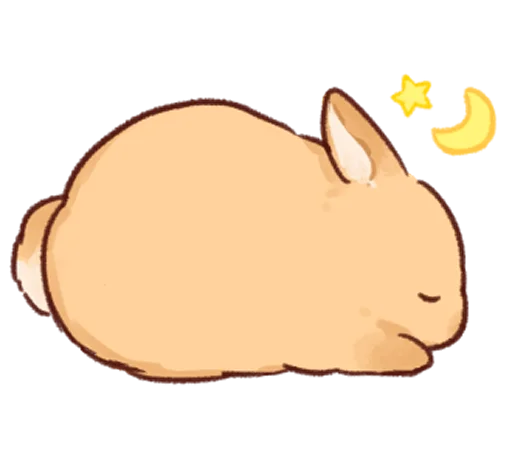 😴 Стикер «Soft and cute rabbits» для Telegram