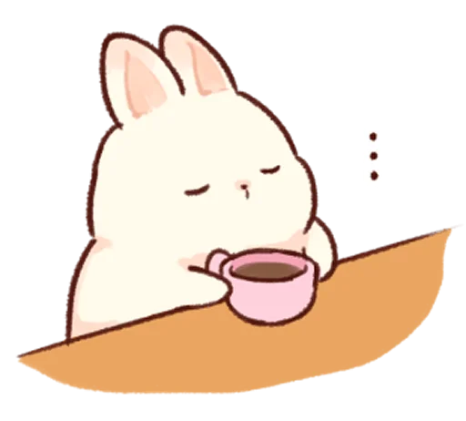 😶 Стикер «Soft and cute rabbits» для Telegram