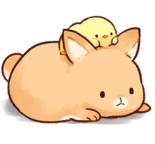 😐 Стикер «Soft and cute rabbits» для Telegram