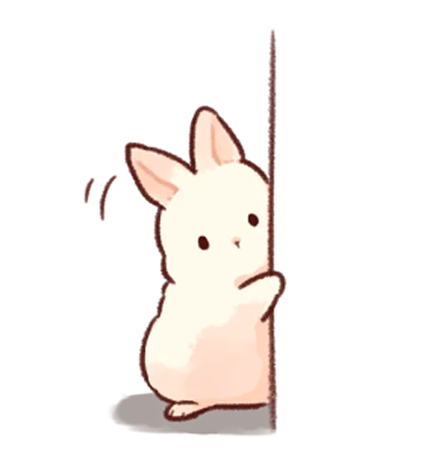 😶 Стикер «Soft and cute rabbits» для Telegram