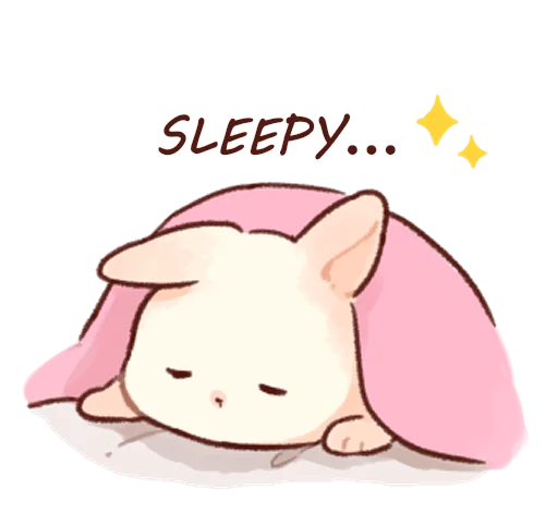 😪 Стикер «Soft and cute rabbits» для Telegram