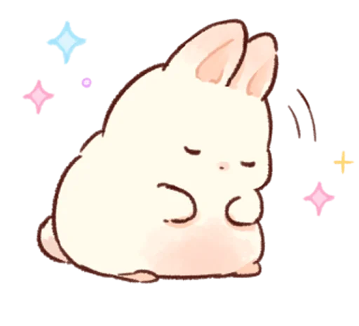 😌 Стикер «Soft and cute rabbits» для Telegram