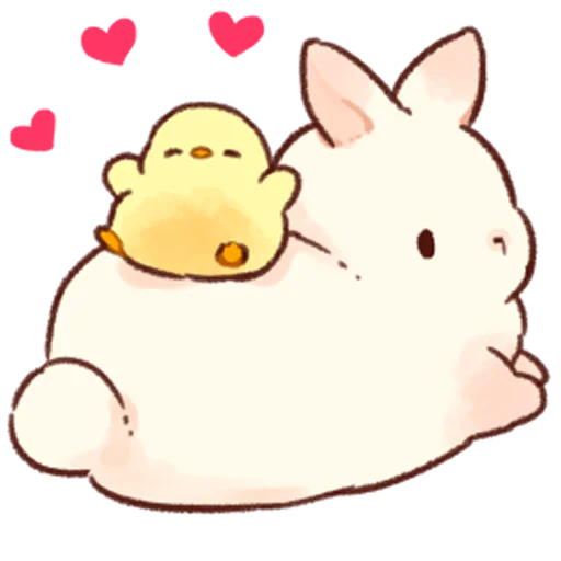 🥰 Стикер «Soft and cute rabbits» для Telegram