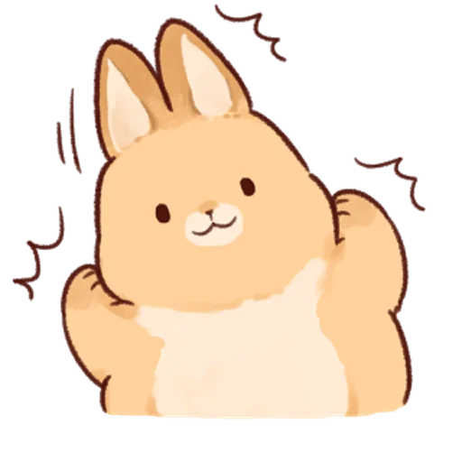 💪 Стикер «Soft and cute rabbits» для Telegram