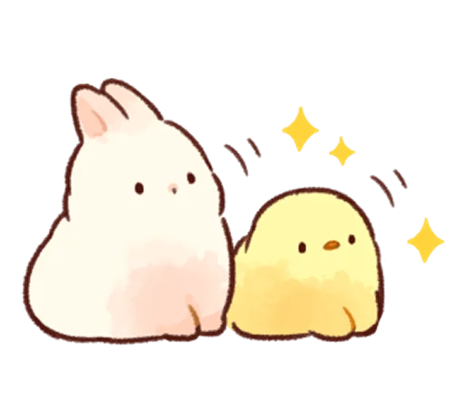 😙 Стикер «Soft and cute rabbits» для Telegram