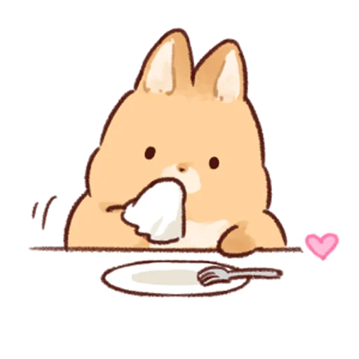 😋 Стикер «Soft and cute rabbits» для Telegram