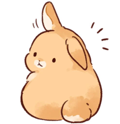😯 Стикер «Soft and cute rabbits» для Telegram