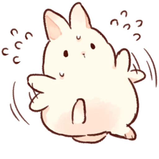 😖 Стикер «Soft and cute rabbits» для Telegram