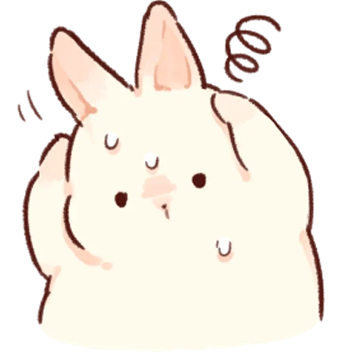 😣 Стикер «Soft and cute rabbits» для Telegram