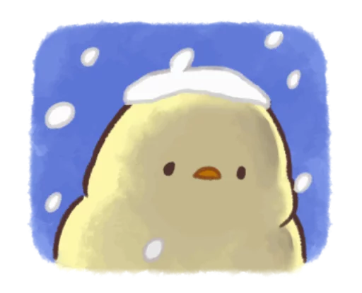 🐥 Стикер «Soft and cute chick winter» для Telegram