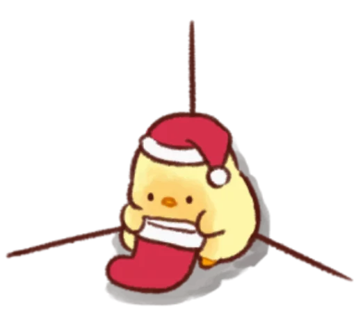 🐥 Стикер «Soft and cute chick winter» для Telegram