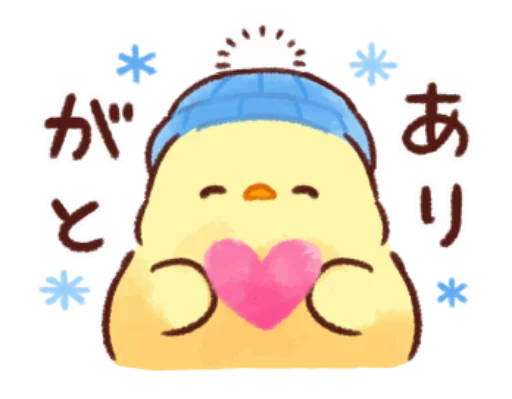 🐥 Стикер «Soft and cute chick winter» для Telegram