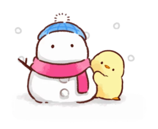 🐥 Стикер «Soft and cute chick winter» для Telegram