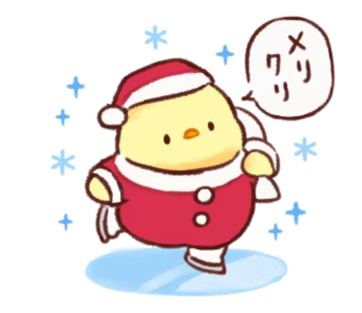 🐥 Стикер «Soft and cute chick winter» для Telegram