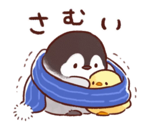 🐥 Стикер «Soft and cute chick winter» для Telegram