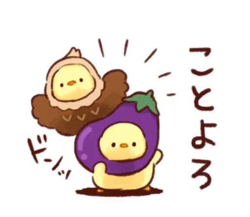 🐥 Стикер «Soft and cute chick winter» для Telegram